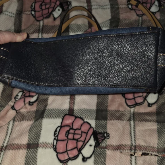 Coach Denim and Black Floral Crossbody Bag - Picture 8 of 15